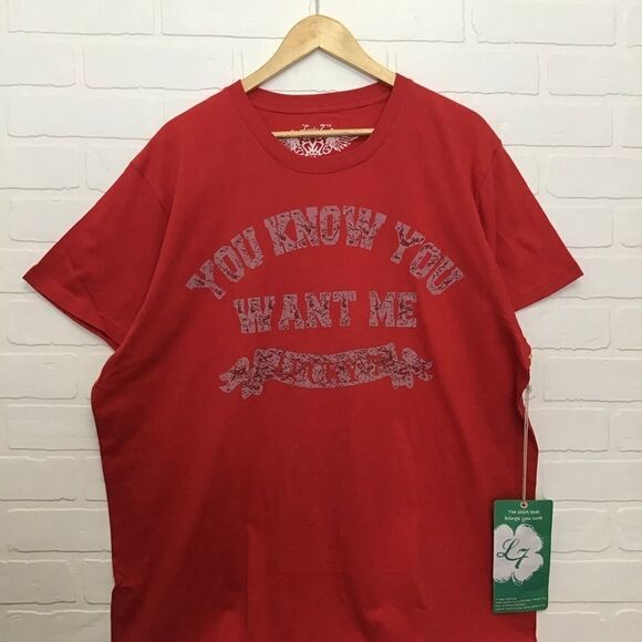 Lucky 7 mens graphic tee t-shirt red NWT you know you want me - Picture 10 of 10
